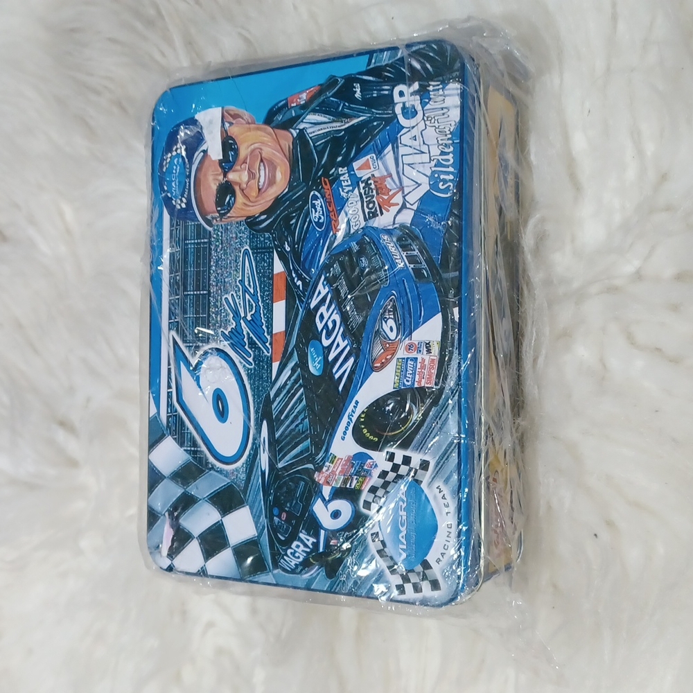 NEW Mark Martin Collectible Metal Tin NASCAR #6 Velveeta Cheese Kraft 6x4x2-in